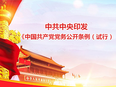 中共中央印發(fā)《中國共產(chǎn)黨黨務公開條例（試行）》