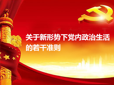 關于新形勢下黨內(nèi)政治生活的若干準則